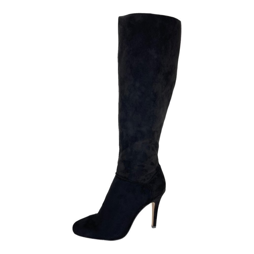 International Concepts Taisa Black Microsuede Knee High Womens Boots Size 9M - Picture 2 of 10